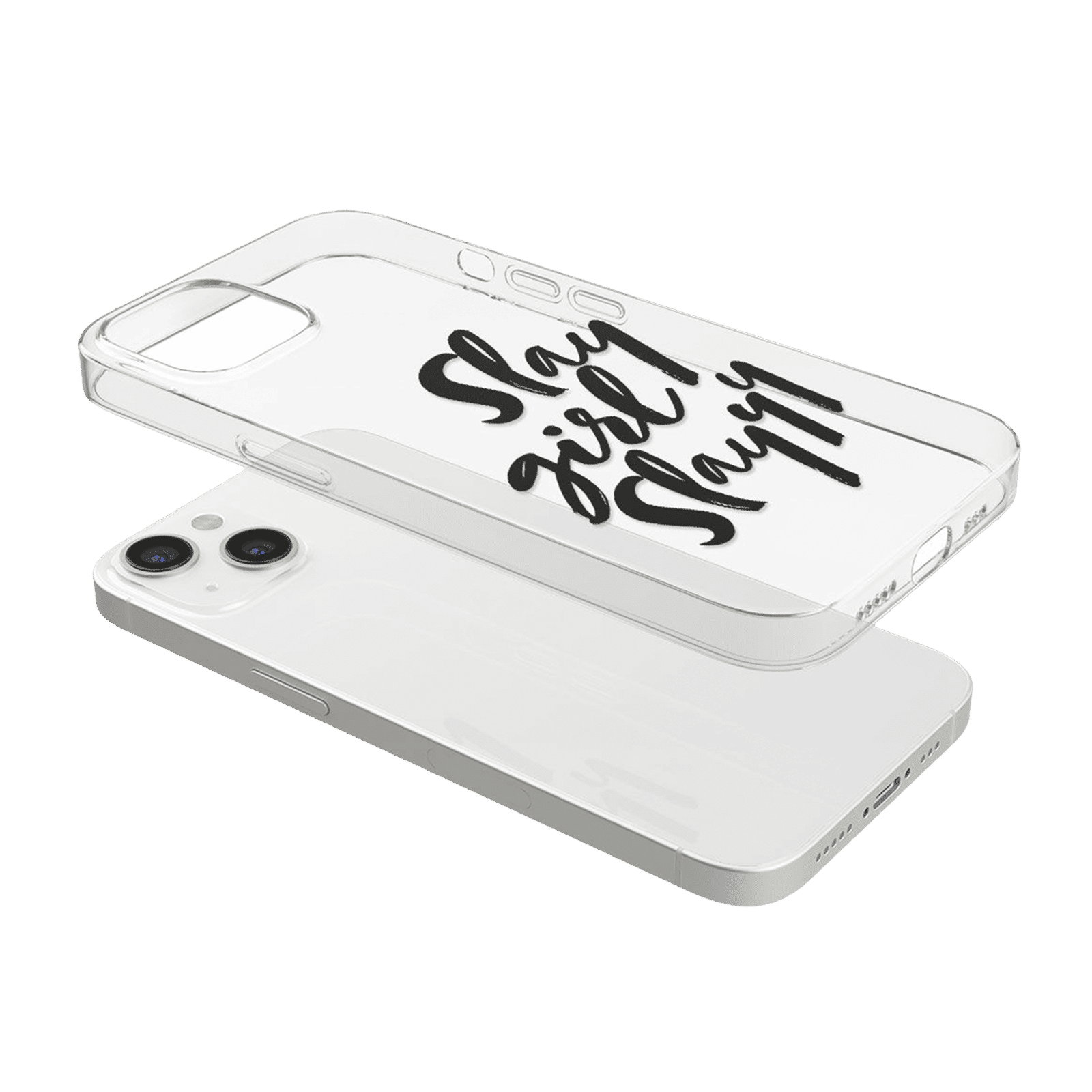 Macmerise Slay Girl Slay Silicone Back Cover for Apple iPhone 14 Plus (Supports Wireless Charging, Clear)_6
