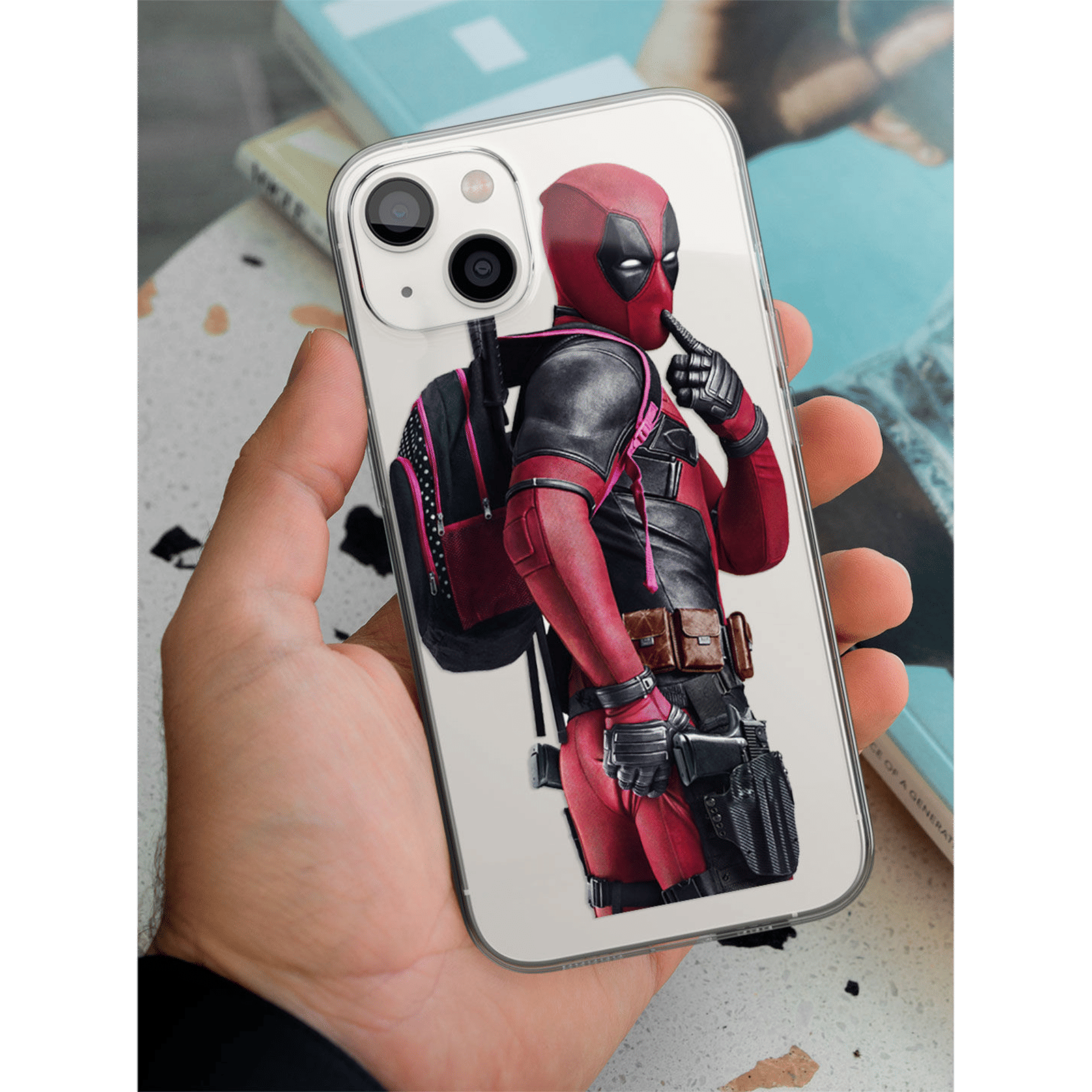 Macmerise Smart Ass Deadpool Silicone Back Cover for Apple iPhone 14 (Supports Wireless Charging, Multi Color) Macmerise Smart Ass Deadpool Silicone Back Cover for Apple iPhone 14 (Supports Wireless Charging, Multi Color)_4
