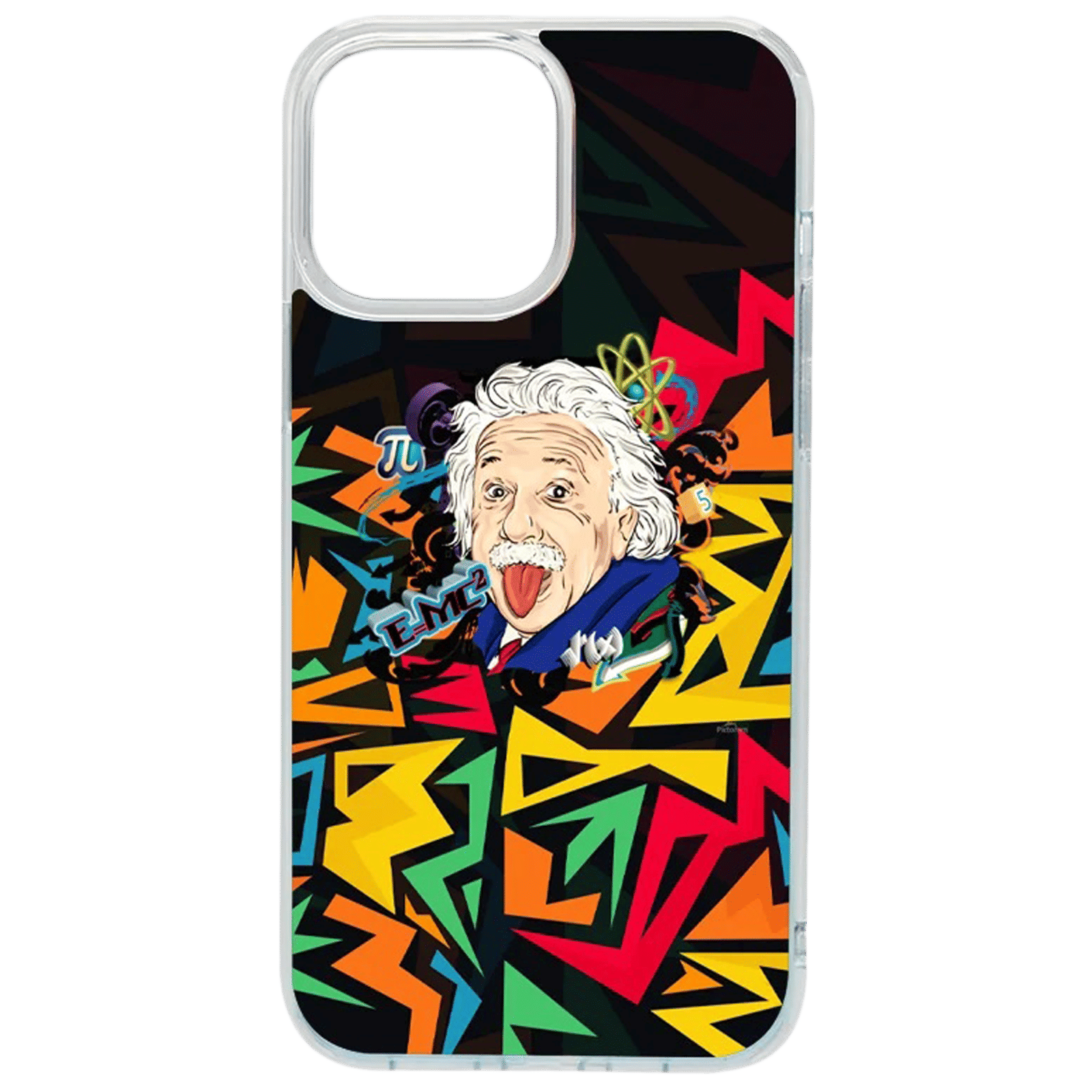 QUIX Einstein Stylish Skin Vinyl Back Cover for Apple iPhone 14 Pro (Supports Wireless Charging, Multi Color)_3