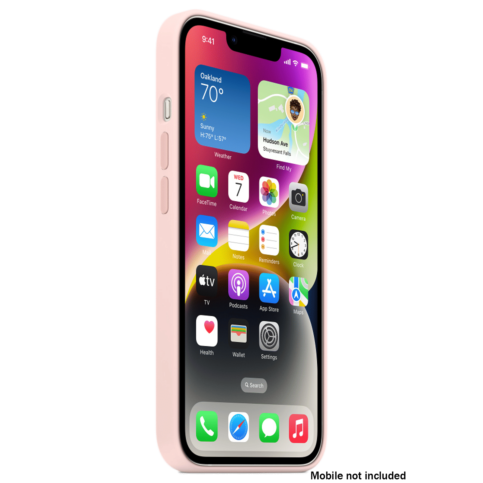 Apple Soft Silicone Back Cover for Apple iPhone 14 (MagSafe Charging Support, Chalk Pink)_3