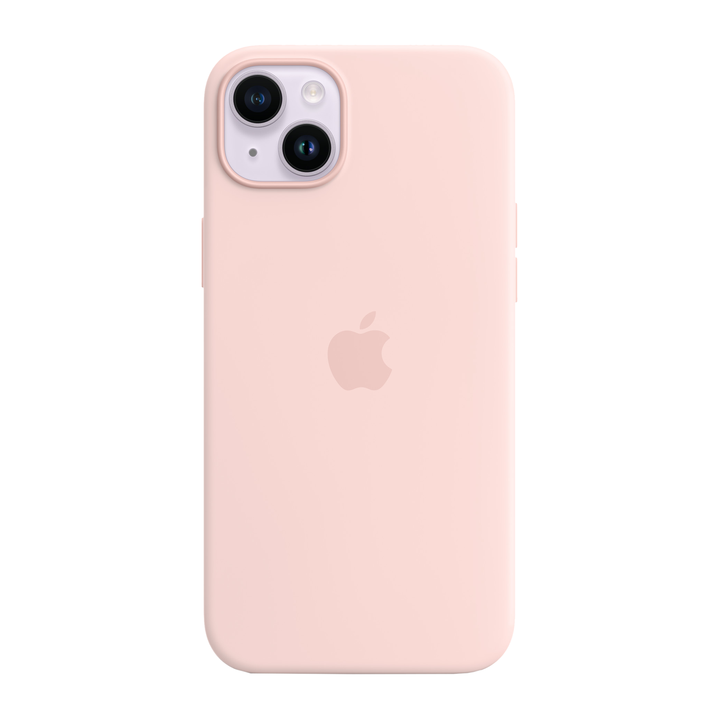 Apple Soft Silicone Back Cover for Apple iPhone 14 Plus (MagSafe Charging Support, Chalk Pink)_1