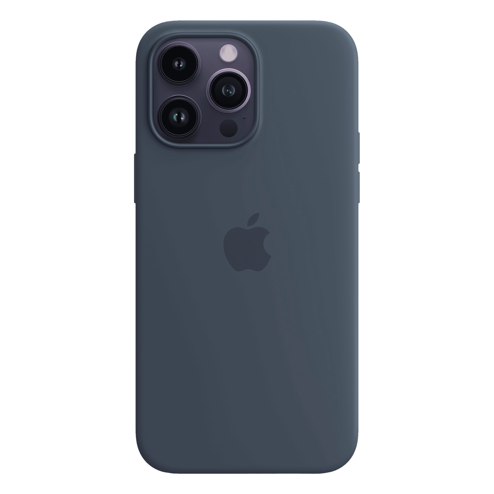 Apple Soft Silicone Back Cover for Apple iPhone 14 Pro Max (MagSafe Charging Support, Storm Blue)_1