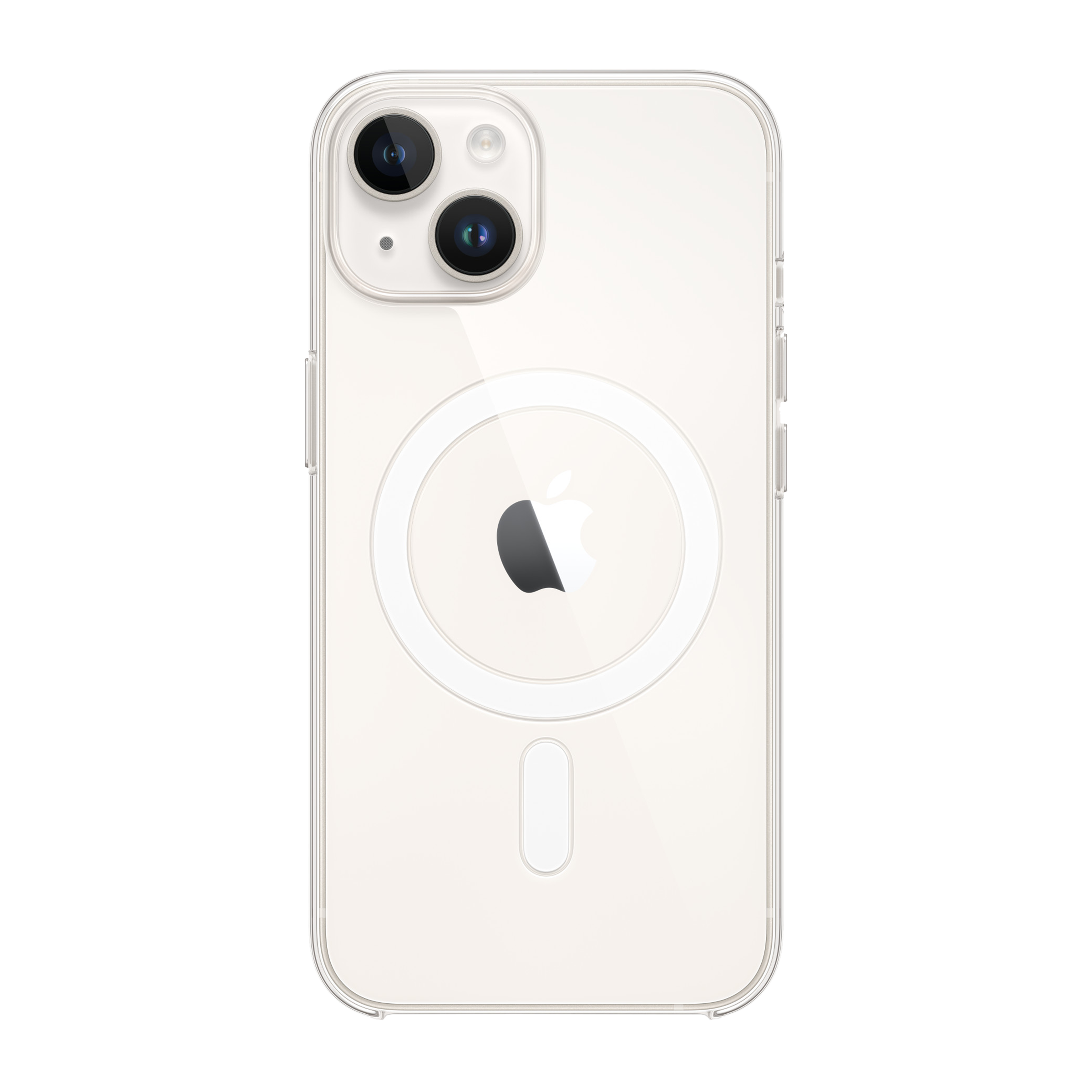 Apple Polycarbonate Back Cover for Apple iPhone 14 (Built-in Magnets, Clear)_1