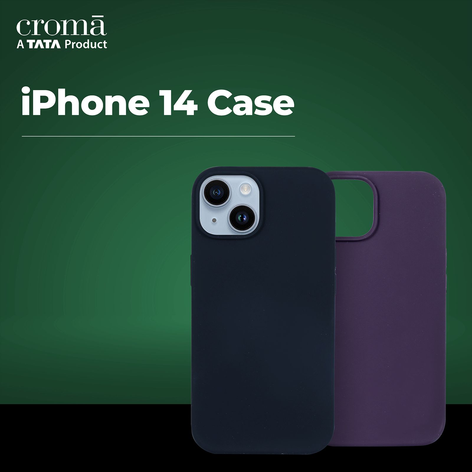 Croma Soft Silicone Back Case for Apple iPhone 14 (Apple Compatible, Black)_6