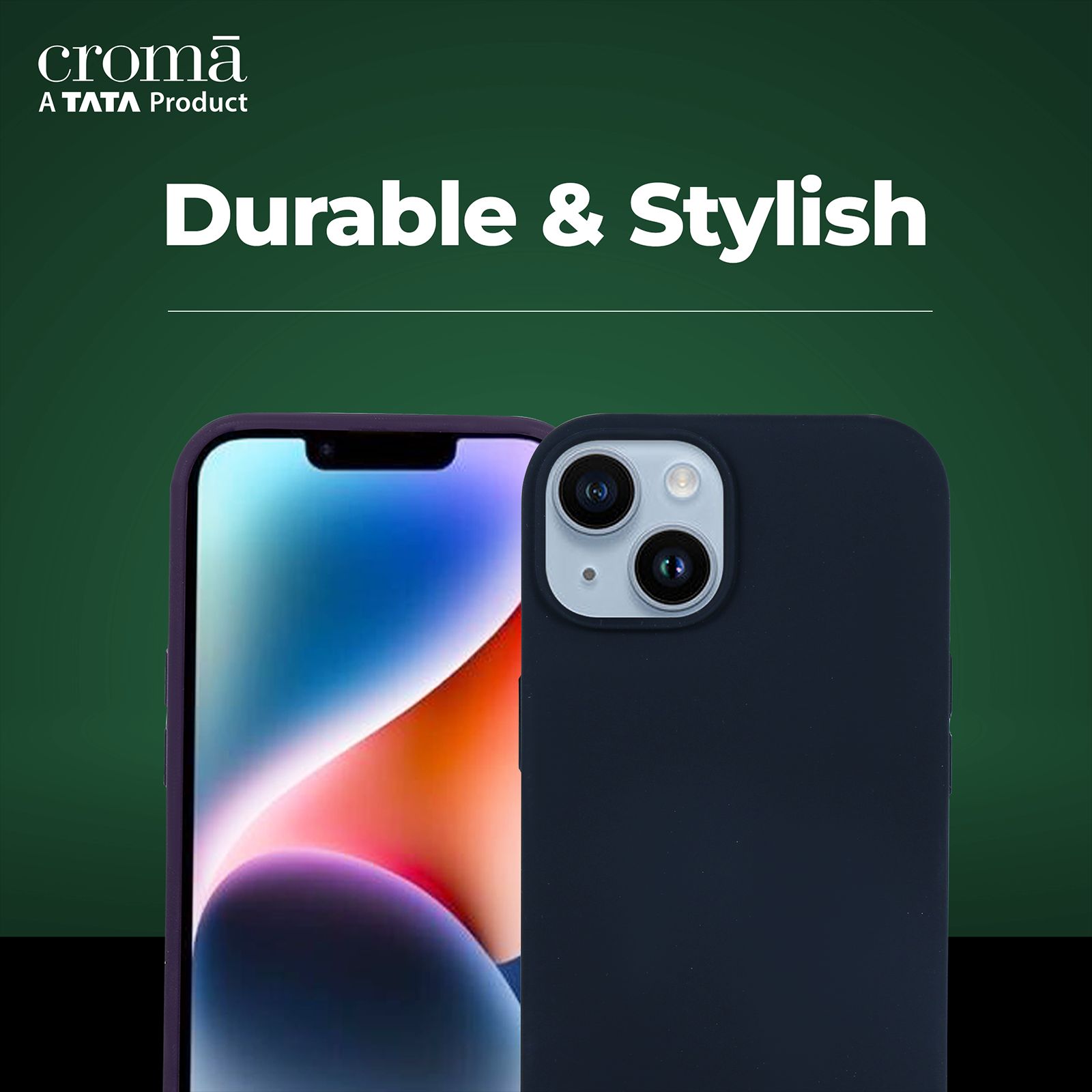 Croma Soft Silicone Back Case for Apple iPhone 14 (Apple Compatible, Black)_7