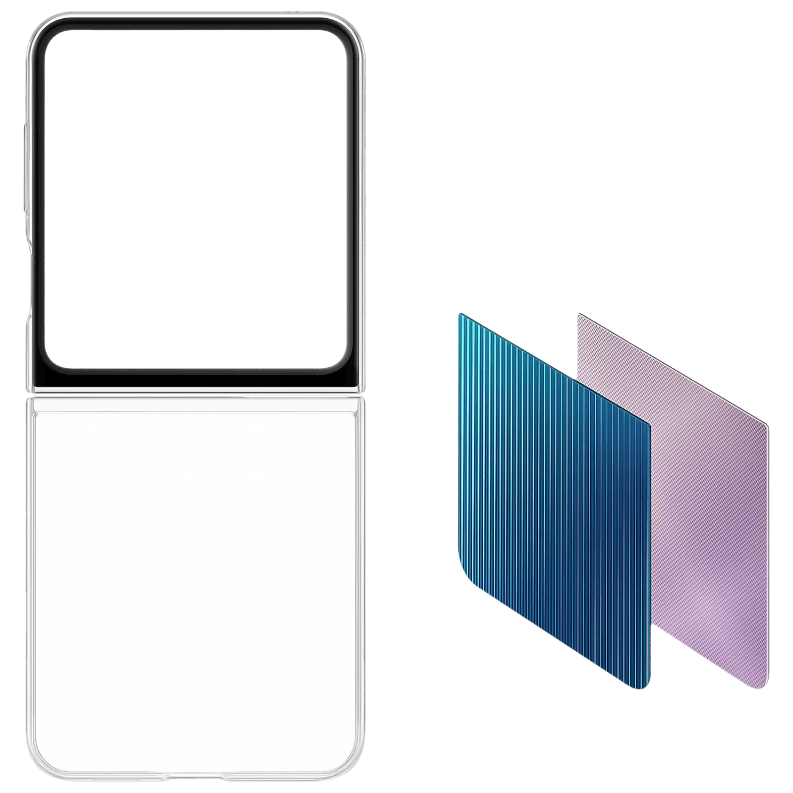 SAMSUNG Back Case for Galaxy Z Flip5 (Swappable and Customizable Design, Transparent) SAMSUNG Back Case for Galaxy Z Flip5 (Swappable and Customizable Design, Transparent)_1