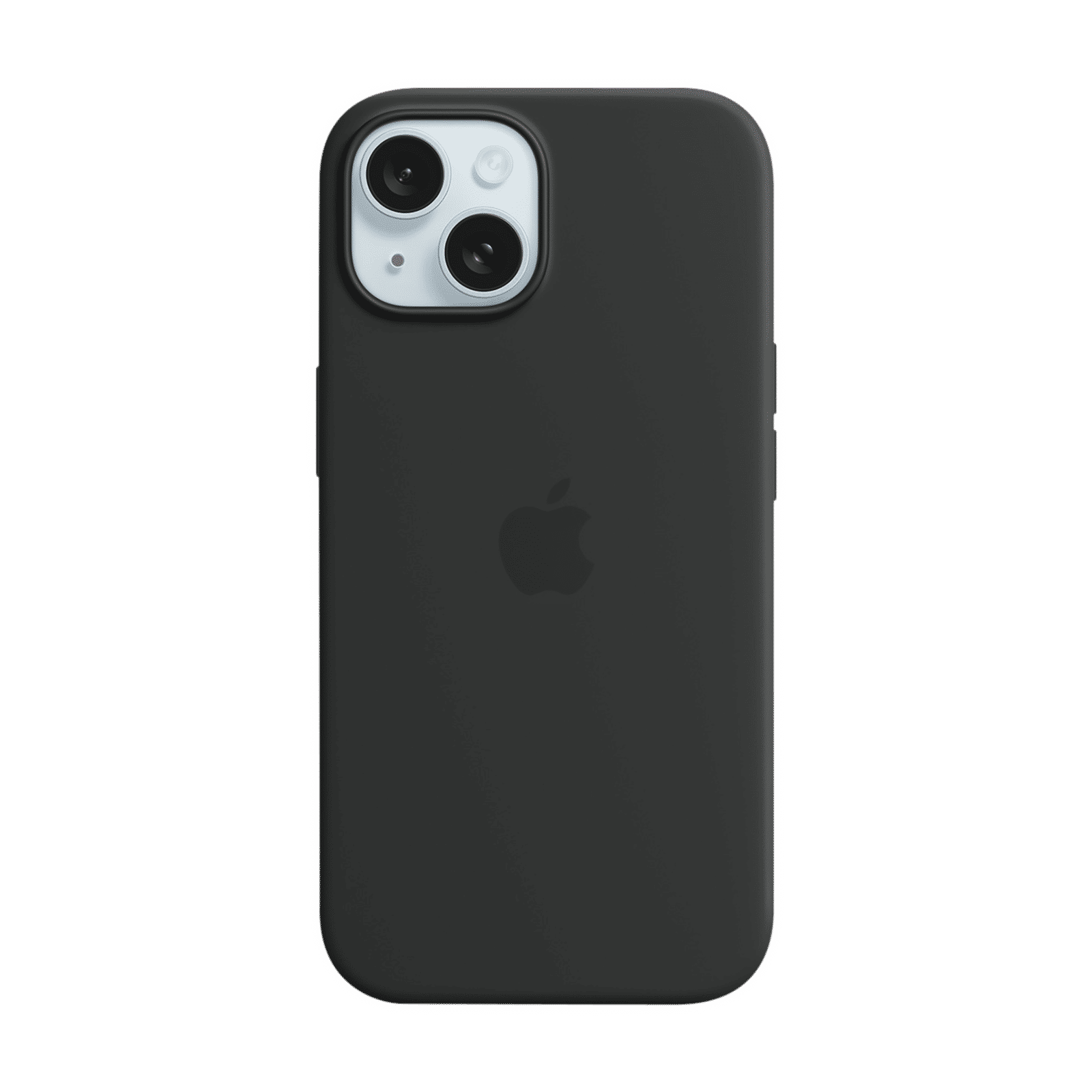 Apple Soft Silicone Back Cover for Apple iPhone 15 (MagSafe Charging Support, Black)_1