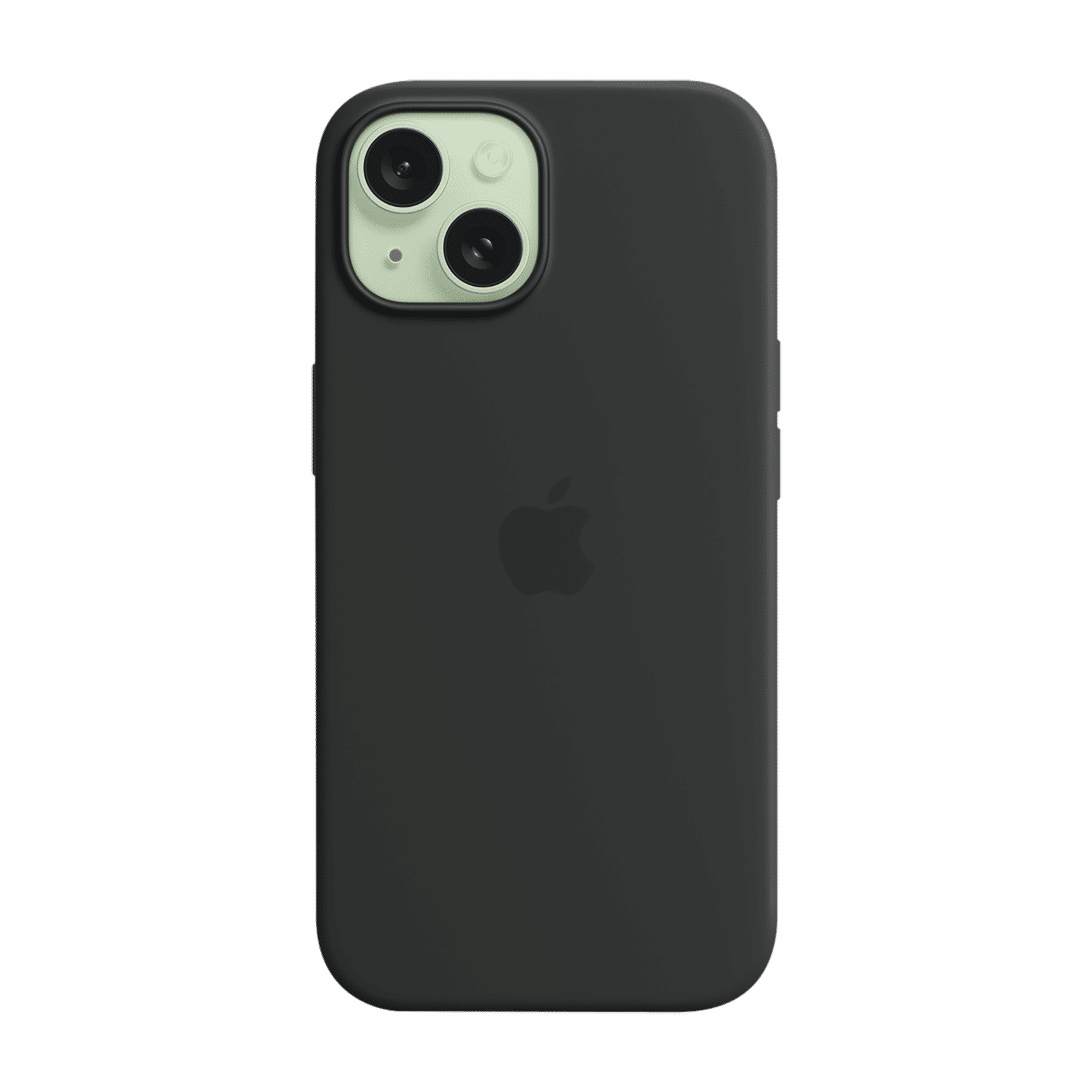 Apple Soft Silicone Back Cover for Apple iPhone 15 (MagSafe Charging Support, Black)_4