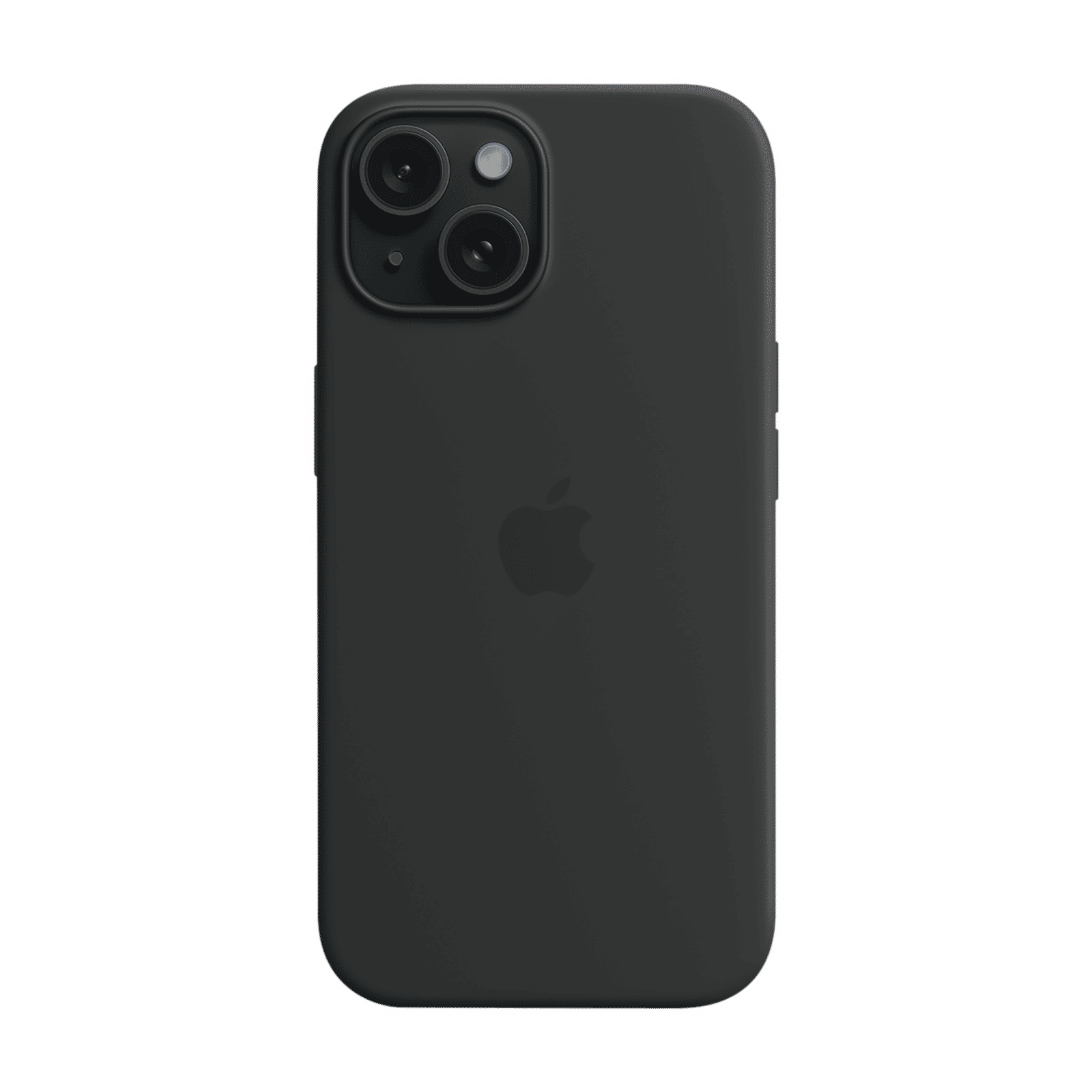 Apple Soft Silicone Back Cover for Apple iPhone 15 (MagSafe Charging Support, Black)_5