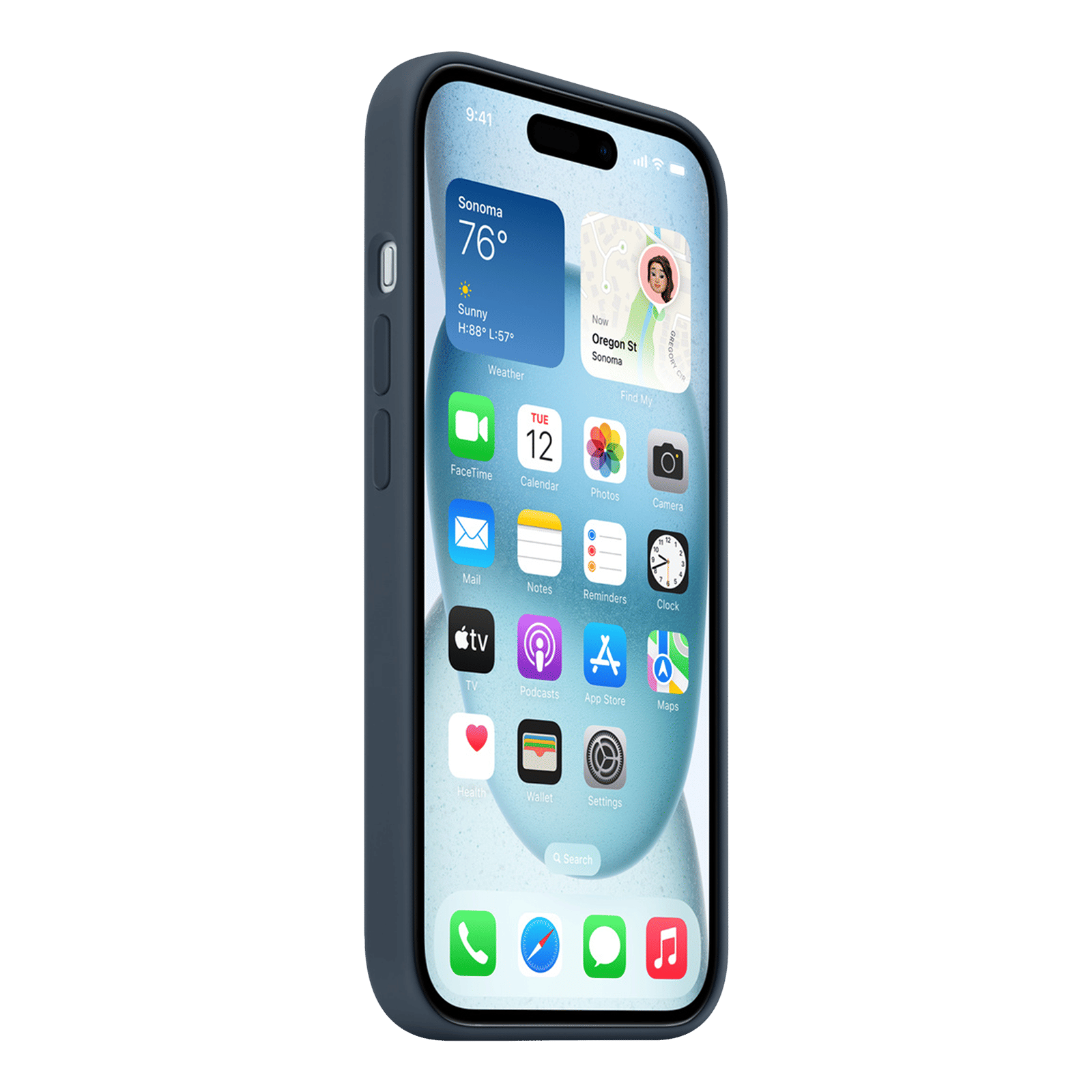 Apple Soft Silicone Back Cover for Apple iPhone 15 (MagSafe Charging Support, Storm Blue) Apple Soft Silicone Back Cover for Apple iPhone 15 (MagSafe Charging Support, Storm Blue)_7