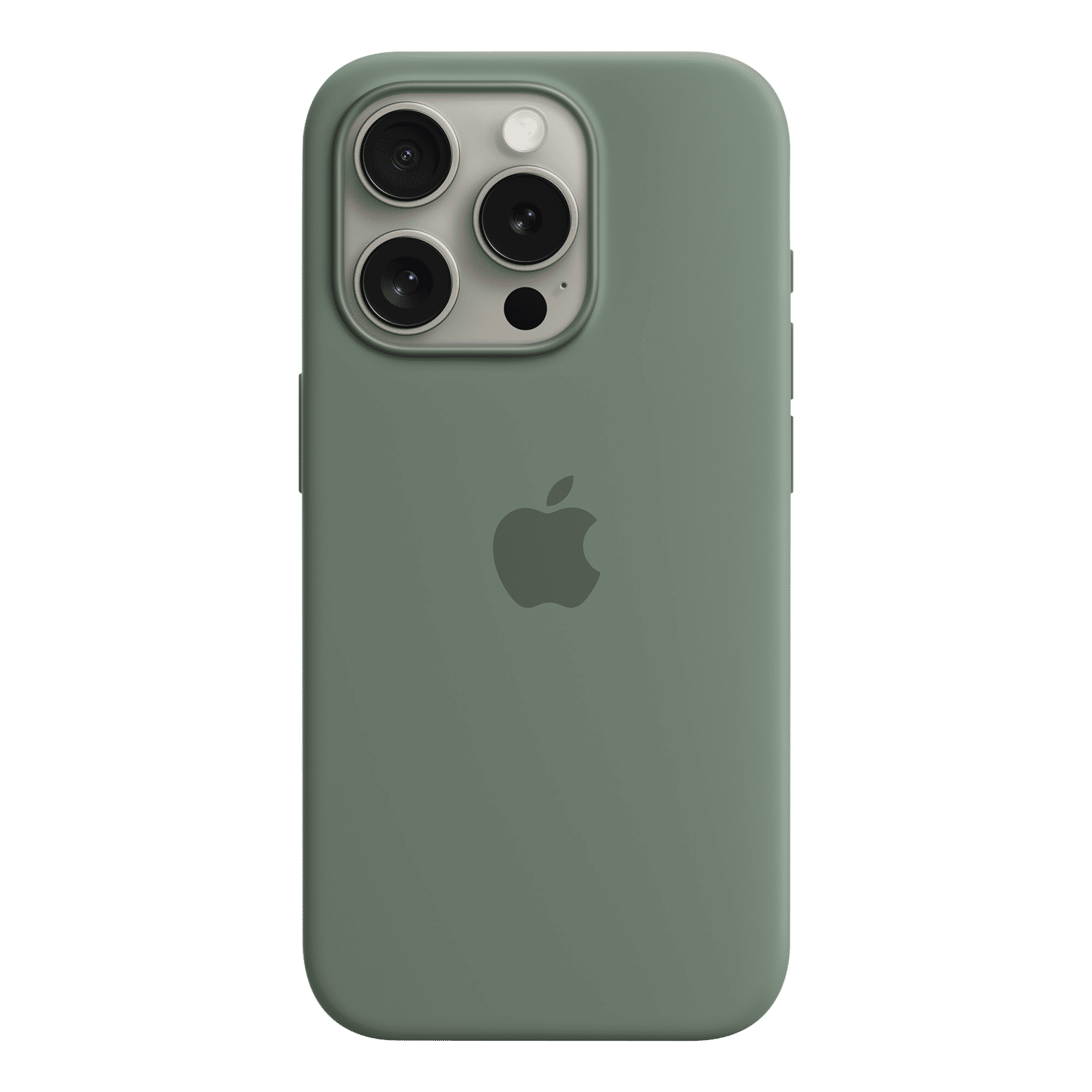 Apple Soft Silicone Back Cover for Apple iPhone 15 Pro (MagSafe Charging Support, Cypress)_1