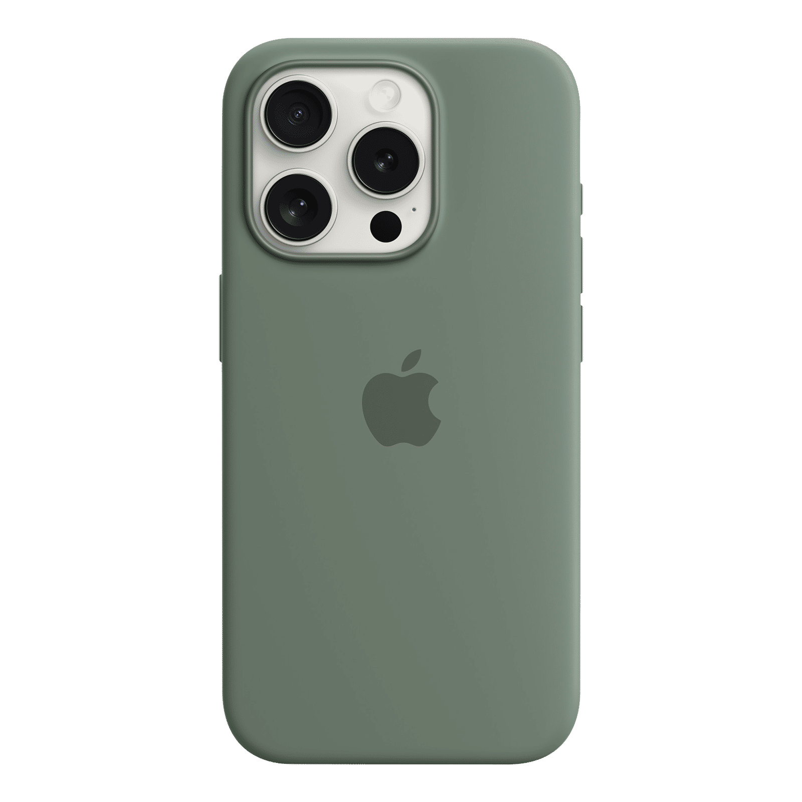 Apple Soft Silicone Back Cover for Apple iPhone 15 Pro (MagSafe Charging Support, Cypress)_3