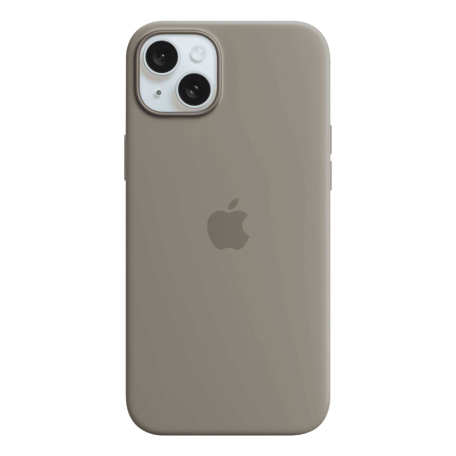 Apple Soft Silicone Back Cover for Apple iPhone 15 Plus (Supports Wireless Charging, Clay)_1