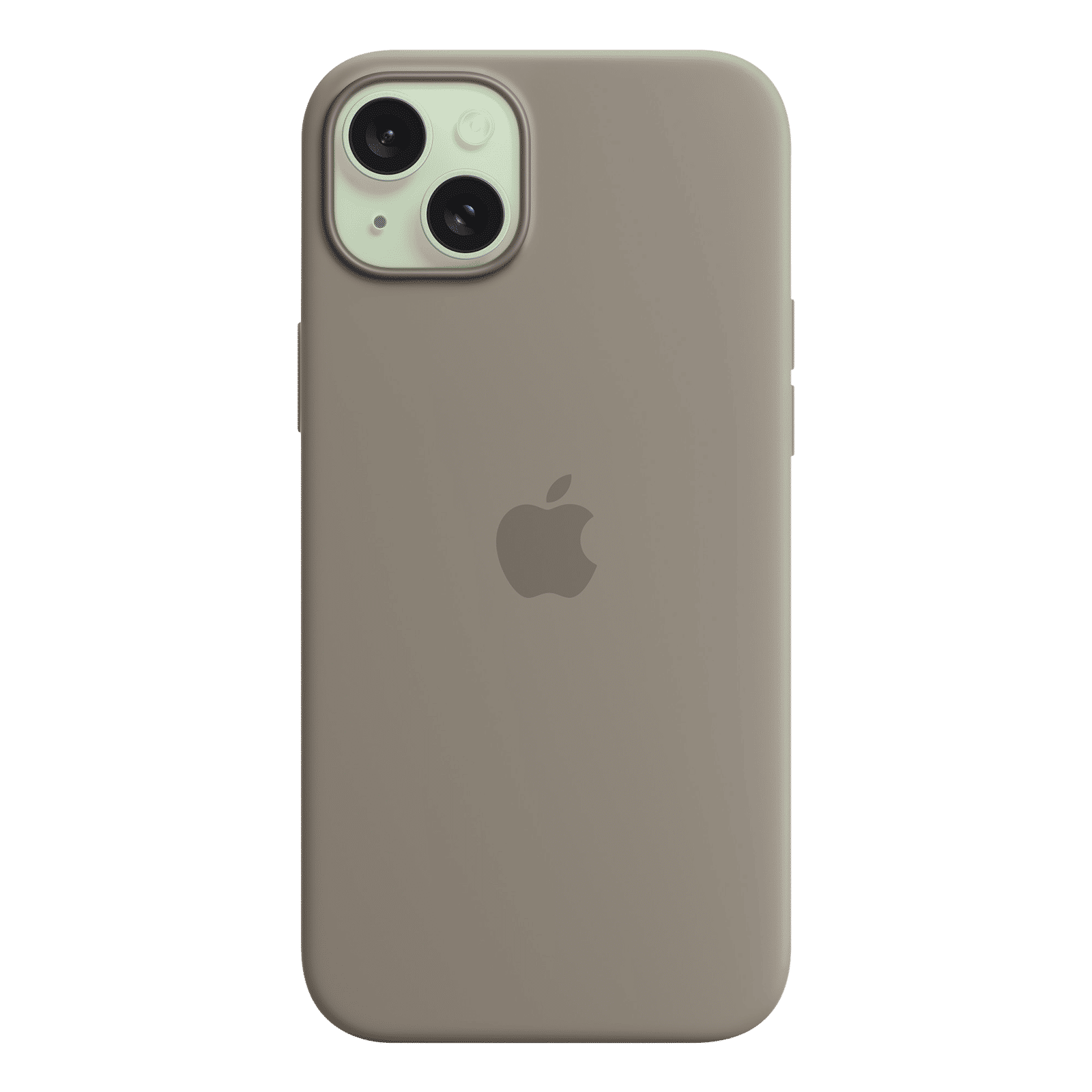 Apple Soft Silicone Back Cover for Apple iPhone 15 Plus (Supports Wireless Charging, Clay)_4