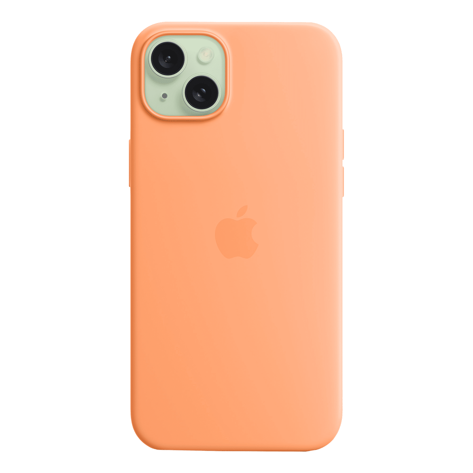 Apple Soft Silicone Back Cover for Apple iPhone 15 Plus (MagSafe Charging Support, Orange Sorbet)_4