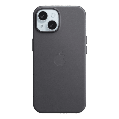 Apple Soft FineWoven Back Cover for Apple iPhone 15 (MagSafe Charging Support, Black)