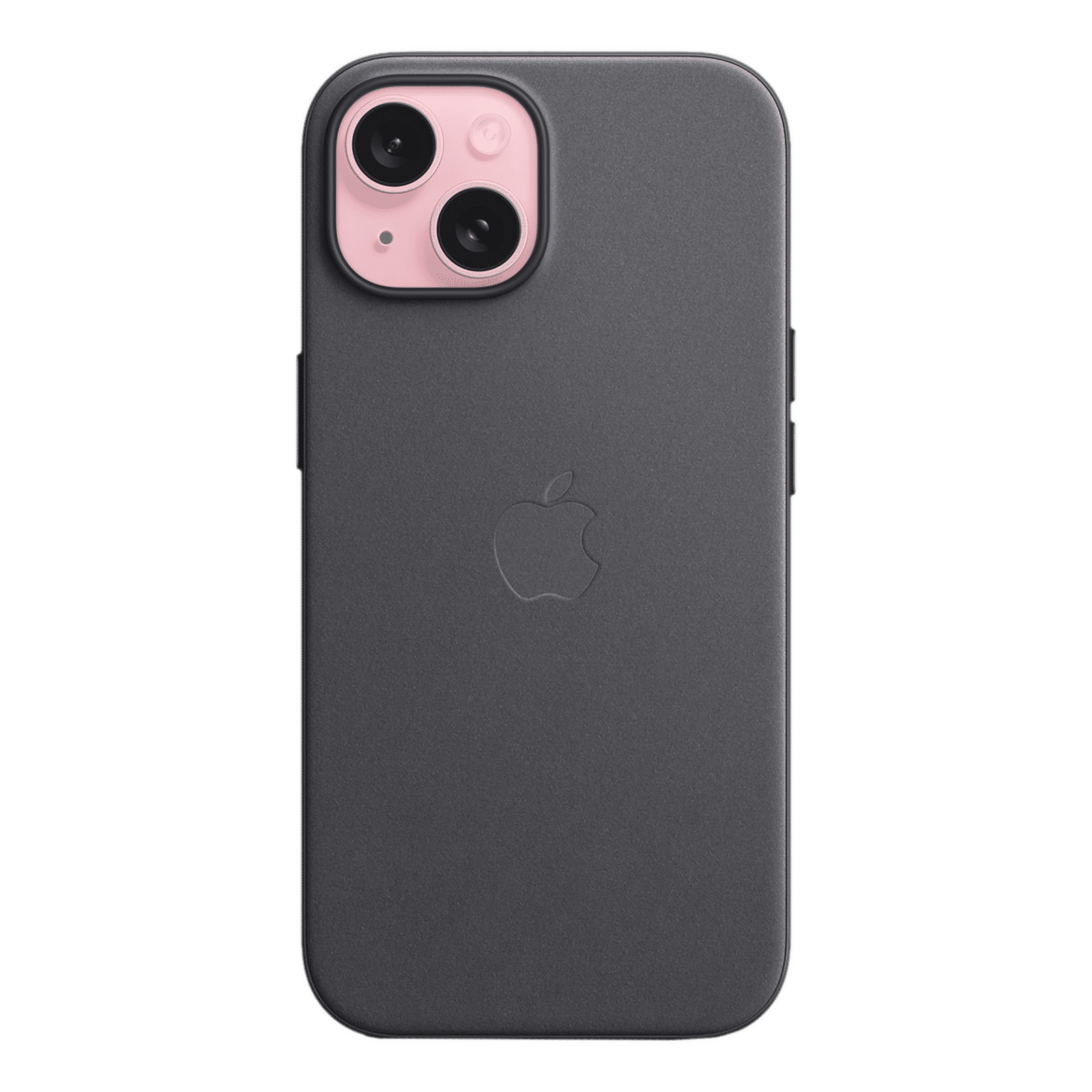 Apple Soft FineWoven Back Cover for Apple iPhone 15 (MagSafe Charging Support, Black)_2