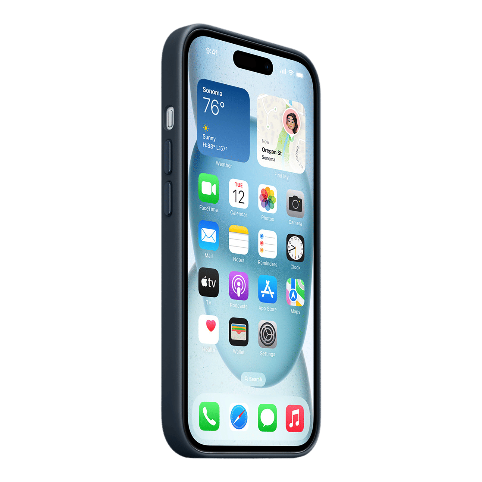 Apple Soft FineWoven Back Cover for Apple iPhone 15 (MagSafe Charging Support, Pacific Blue) Apple Soft FineWoven Back Cover for Apple iPhone 15 (MagSafe Charging Support, Pacific Blue)_7
