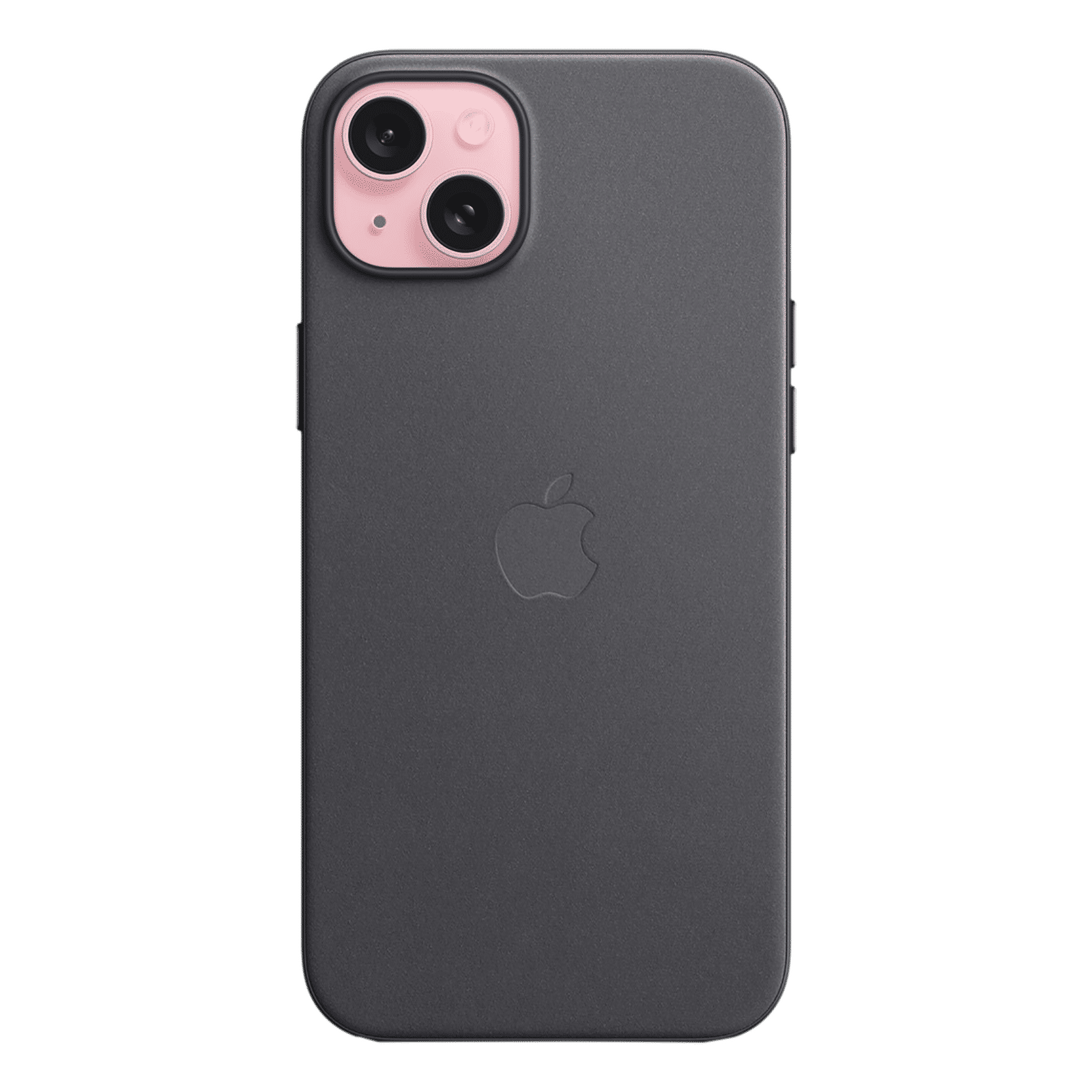 Apple Soft FineWoven Back Cover for Apple iPhone 15 Plus (MagSafe Charging Support, Black)_2