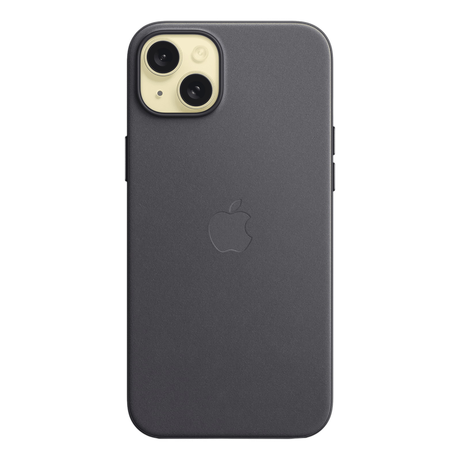 Apple Soft FineWoven Back Cover for Apple iPhone 15 Plus (MagSafe Charging Support, Black)_3