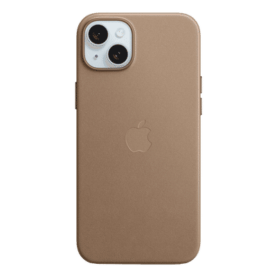 Apple Soft FineWoven Back Cover for Apple iPhone 15 Plus (MagSafe Charging Support, Taupe)