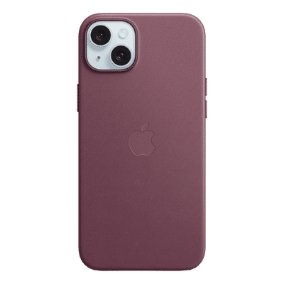 Apple Soft FineWoven Back Cover for Apple iPhone 15 Plus (MagSafe Charging Support, Mulberry)