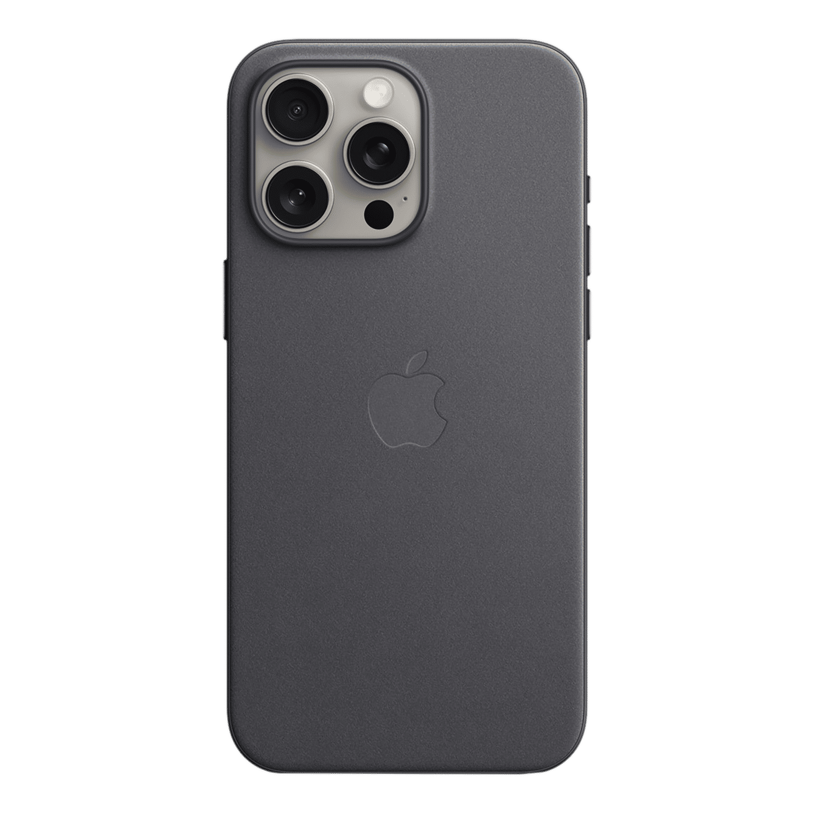 Apple Soft FineWoven Back Cover for Apple iPhone 15 Pro Max (MagSafe Charging Support, Black)_1