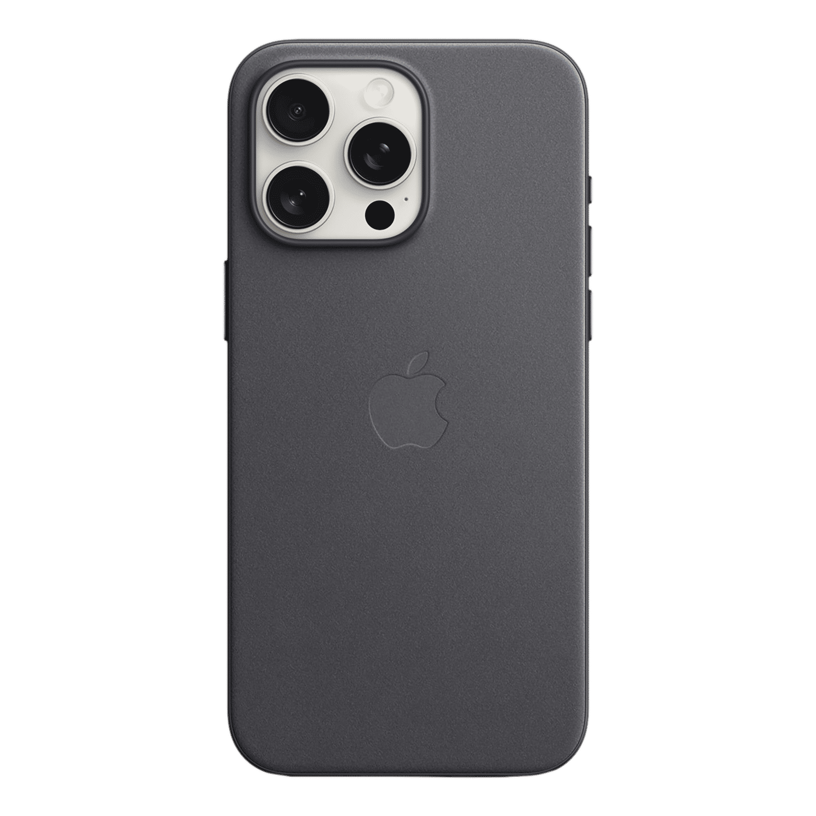 Apple Soft FineWoven Back Cover for Apple iPhone 15 Pro Max (MagSafe Charging Support, Black)_3