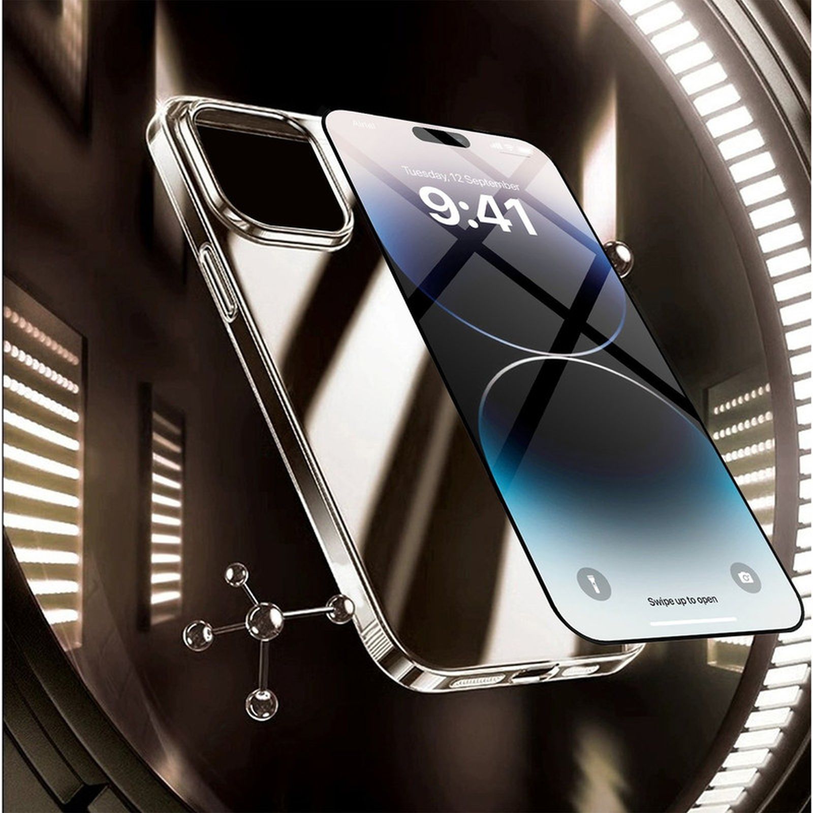 Dr. Vaku 2IN1 Defence Tempered Glass & Silicon Back Cover Combo for Apple iPhone 15 Pro Max (Anti-Scratch Design, Clear)_2