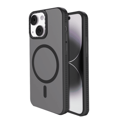 GRIPP Alpine Rubber Back Cover for Apple iPhone 15 (MagSafe Compatible, Black)