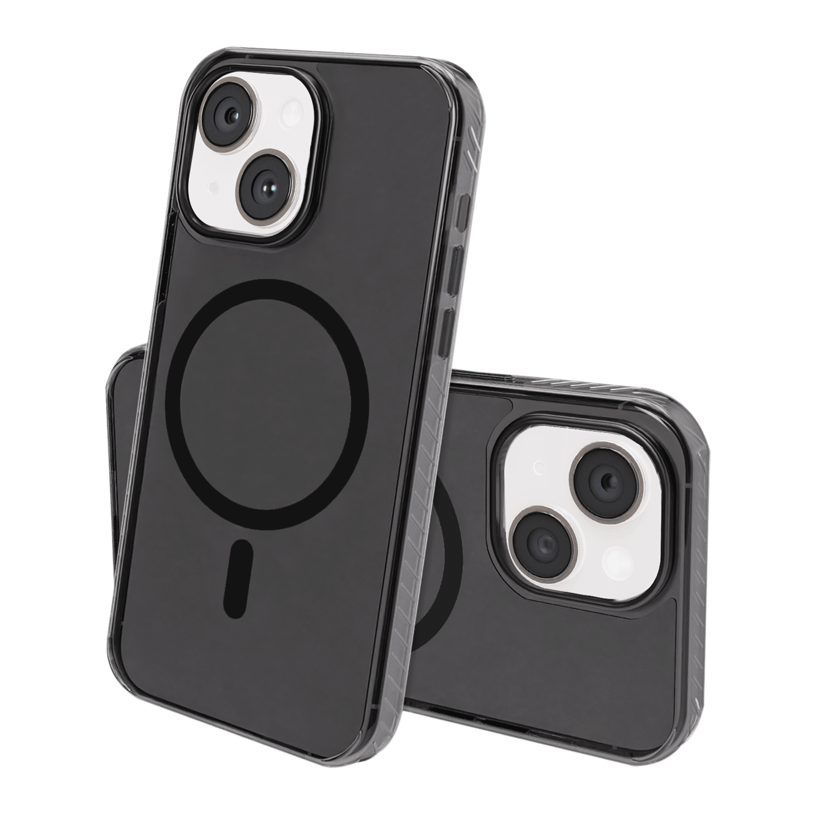 GRIPP Combat TPU & Polycarbonate Back Cover for Apple iPhone 15 Plus (MagSafe Compatible, Smoke)_2