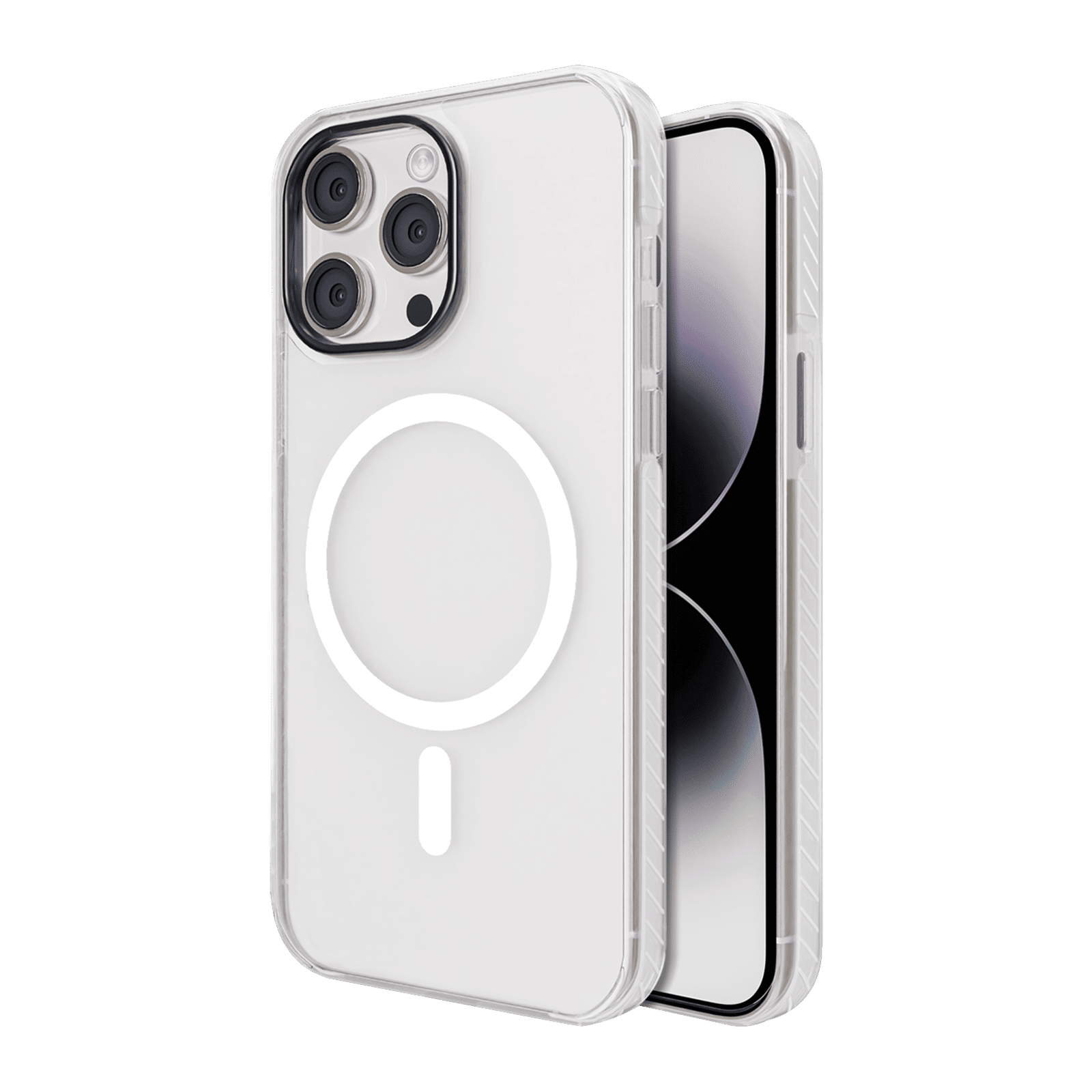 GRIPP Combat TPU & Polycarbonate Back Cover for Apple iPhone 15 Pro (MagSafe Compatible, Clear)_1