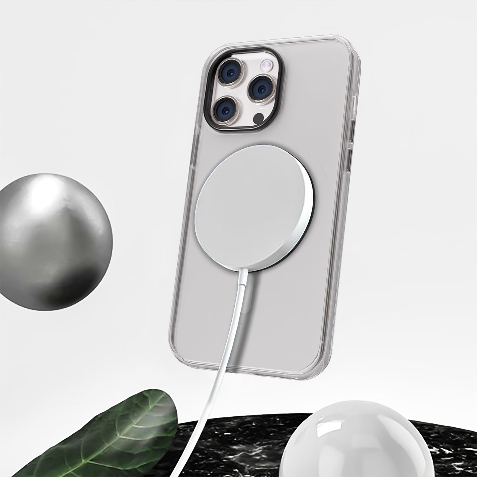 GRIPP Combat TPU & Polycarbonate Back Cover for Apple iPhone 15 Pro Max (MagSafe Compatible, Clear)_3