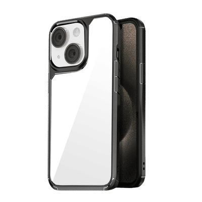 GRIPP Defender Hard TPU & Polycarbonate Back Cover for Apple iPhone 15 Plus (Anti-Bacterial Technology, Black)