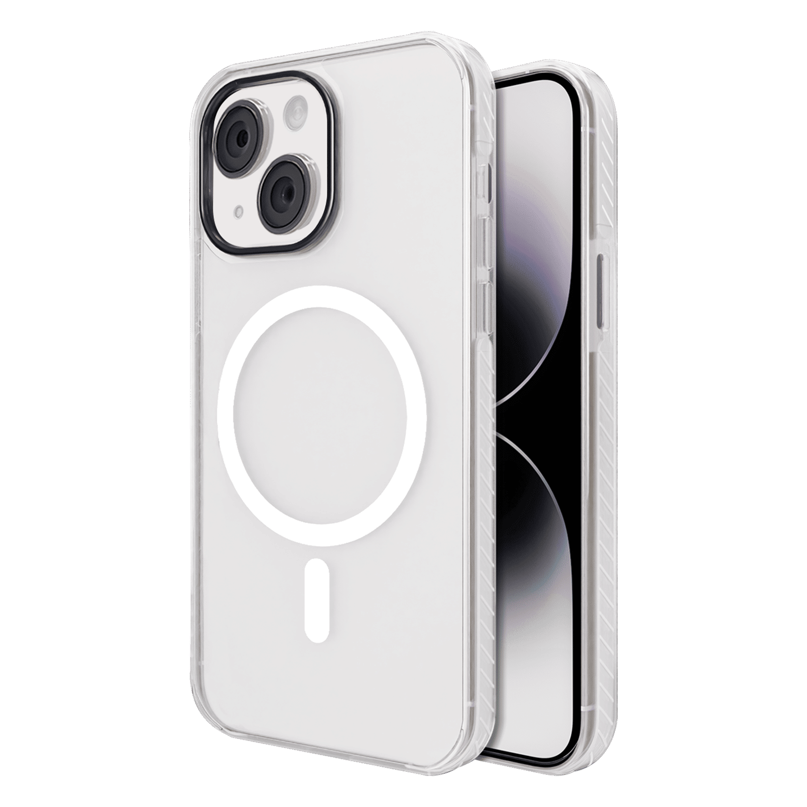 GRIPP Clear Hard TPU & Polycarbonate Back Cover for Apple iPhone 15 (MagSafe Compatible, Clear)_1