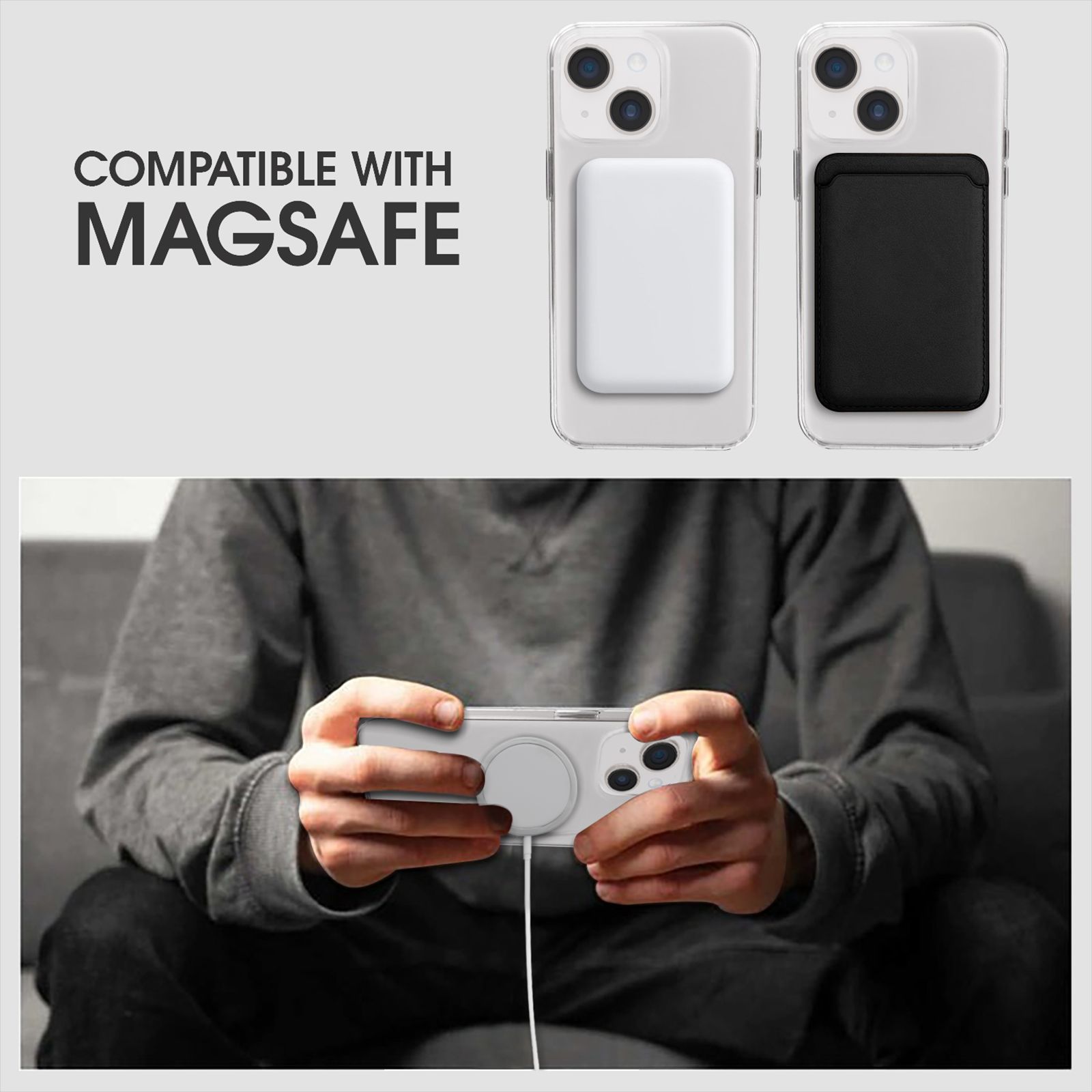 GRIPP Clear Hard TPU & Polycarbonate Back Cover for Apple iPhone 15 Plus (MagSafe Compatible, Clear) GRIPP Clear Hard TPU & Polycarbonate Back Cover for Apple iPhone 15 Plus (MagSafe Compatible, Clear)_5