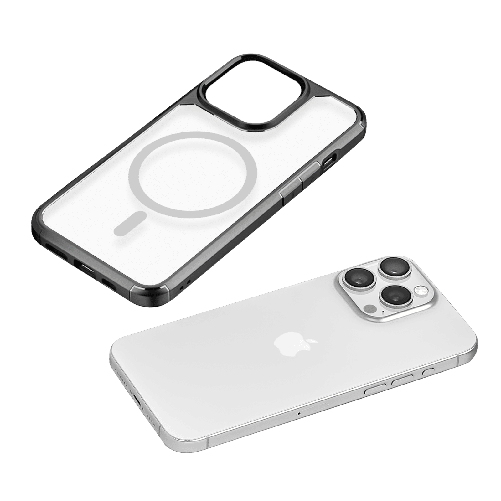 GRIPP Defender Hard TPU & Polycarbonate Back Cover for Apple iPhone 15 Pro (MagSafe Compatible, Black)_8