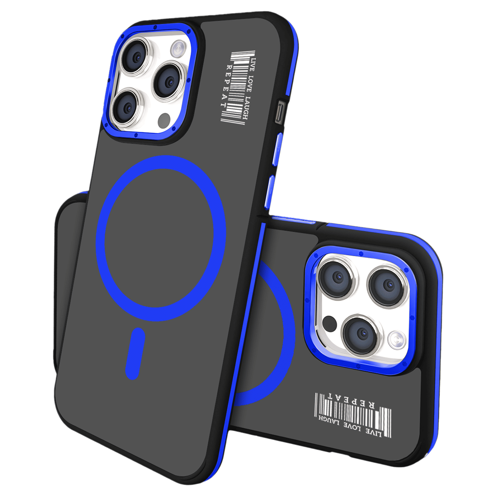 GRIPP Raigor Hard Polycarbonate Back Cover for Apple iPhone 15 Pro (MagSafe Compatible, Blue)_3