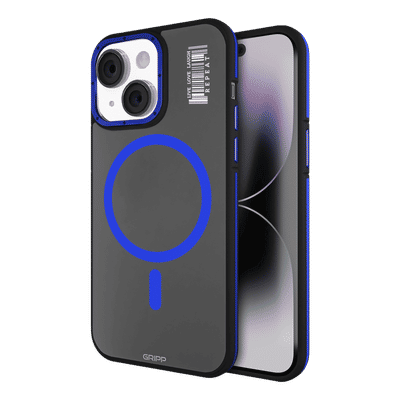 GRIPP Raigor Hard & Soft Polycarbonate & Thermoplastic Elastomer Back Cover for Apple iPhone 15 (MagSafe Compatible, Blue)