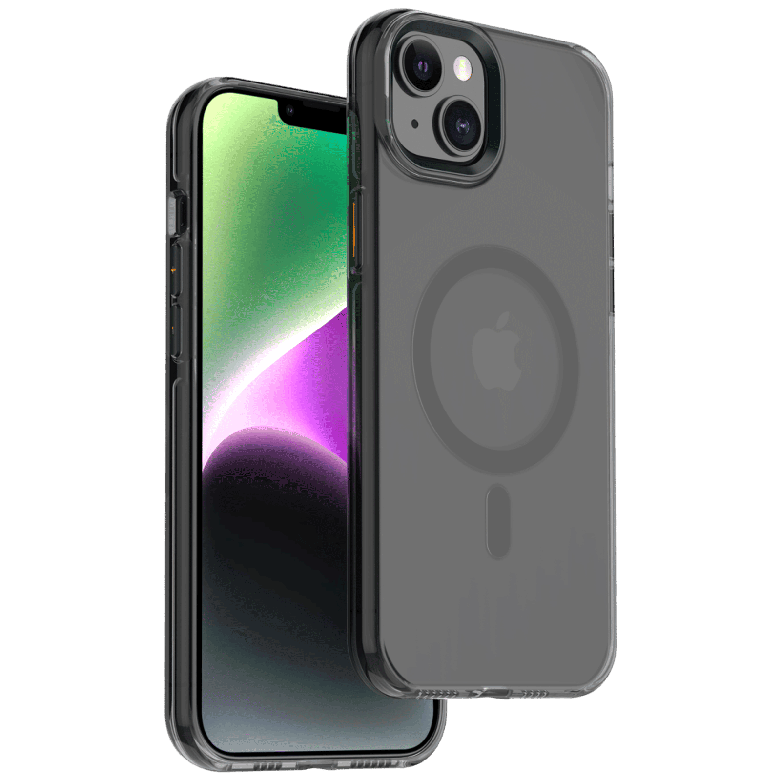 Muvtech Crystal Pro Snap Hard Polycarbonate Back Case for Apple iPhone 15 Plus (Supports Wireless Charging, Black)_1