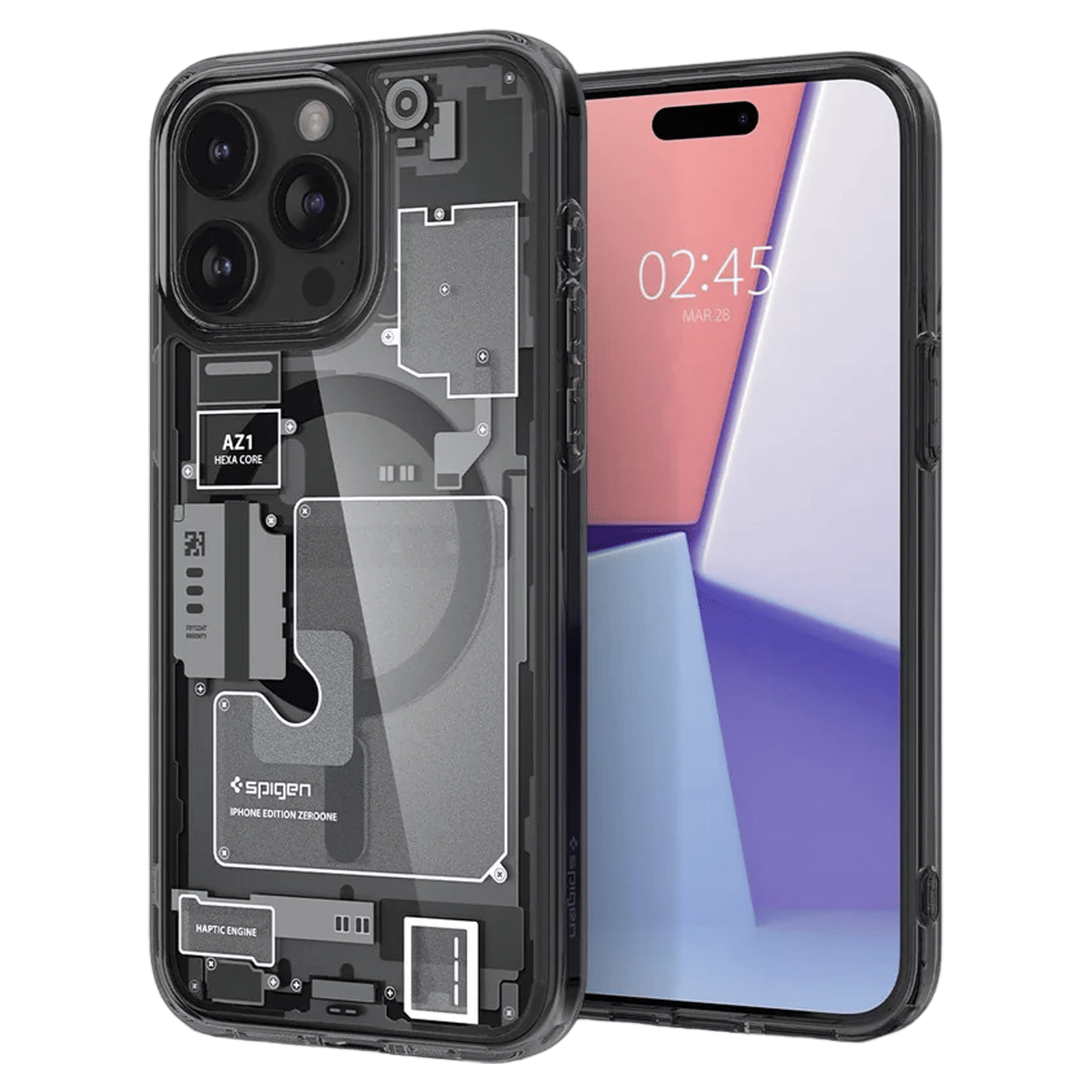 spigen Ultra Hybrid TPU & Polycarbonate Back Cover for Apple iPhone 15 Pro Max (Supports Wireless Charging, Zero One) spigen Ultra Hybrid TPU & Polycarbonate Back Cover for Apple iPhone 15 Pro Max (Supports Wireless Charging, Zero One)_1