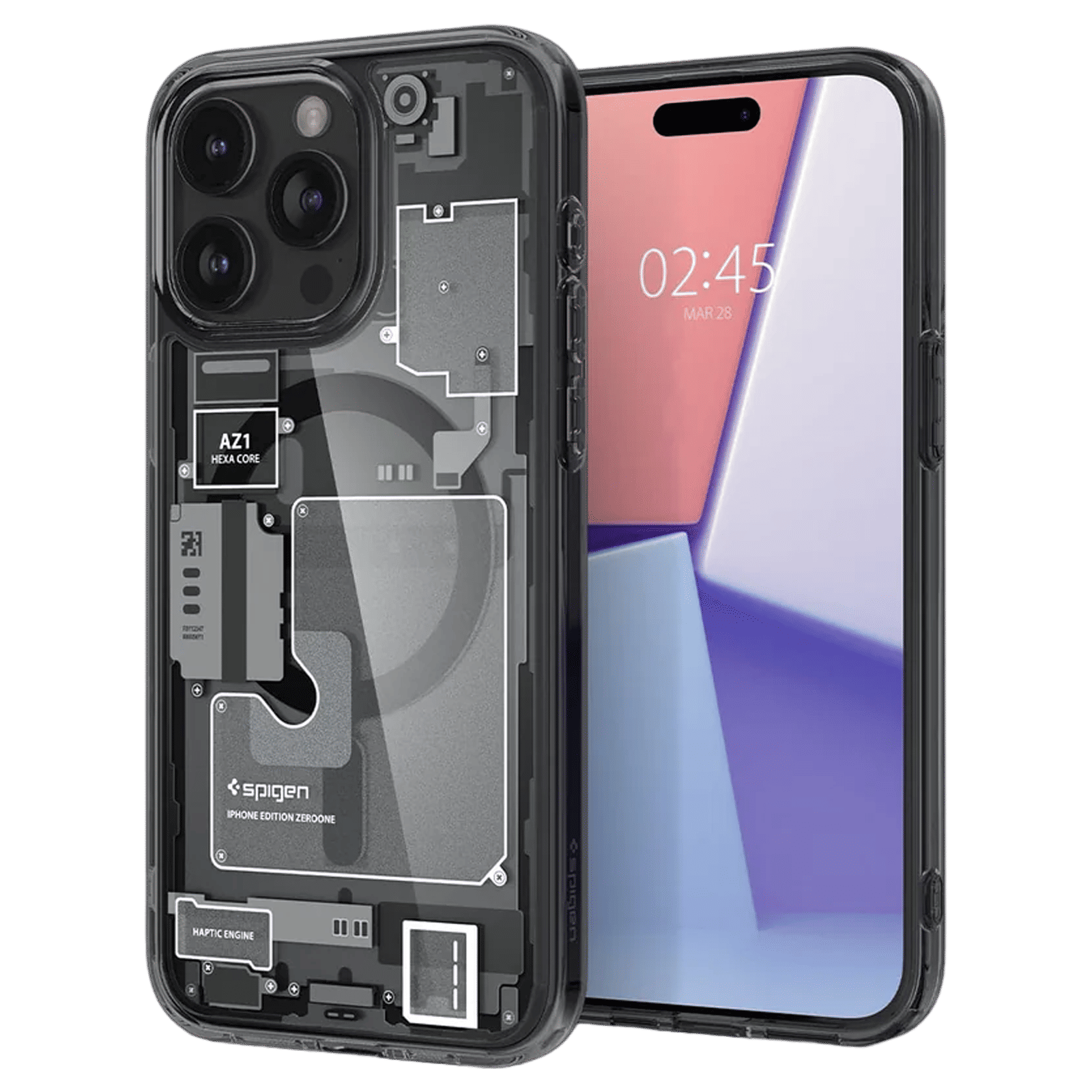 spigen Ultra Hybrid TPU & Polycarbonate Back Cover for Apple iPhone 15 Pro (Supports Wireless Charging, Zero One) spigen Ultra Hybrid TPU & Polycarbonate Back Cover for Apple iPhone 15 Pro (Supports Wireless Charging, Zero One)_1