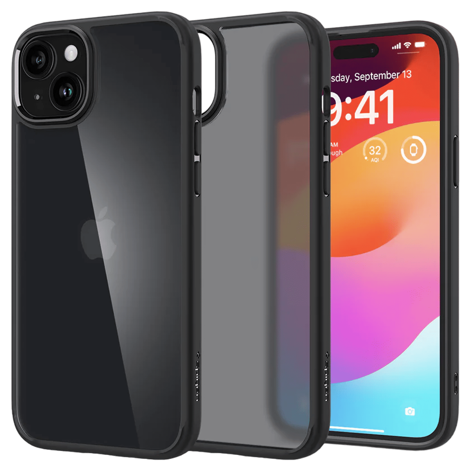 spigen Ultra Hybrid TPU & Polycarbonate Back Cover for Apple iPhone 15 (Supports Wireless Charging, Frost Black) spigen Ultra Hybrid TPU & Polycarbonate Back Cover for Apple iPhone 15 (Supports Wireless Charging, Frost Black)_1