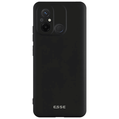 ESSE Soft Silicone Back Case for Redmi 12C (Optimal Protection, Black)