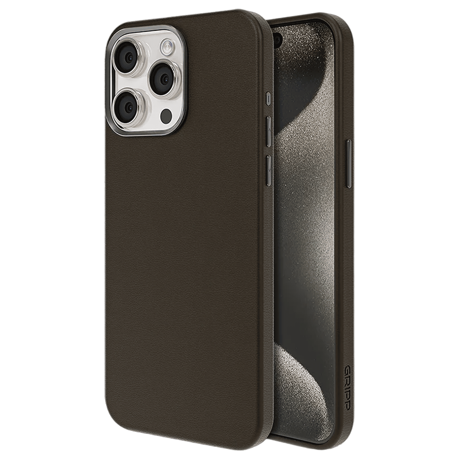 GRIPP Heritage Xtreme Hard Liquid Silicone Back Cover for iPhone 15 Pro (Anti Bacterial Technology, Brown) GRIPP Heritage Xtreme Hard Liquid Silicone Back Cover for iPhone 15 Pro (Anti Bacterial Technology, Brown)_1
