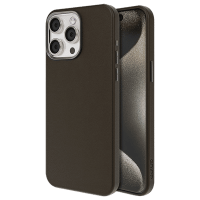 GRIPP Heritage Xtreme Hard Liquid Silicone Back Cover for iPhone 15 Pro (Anti Bacterial Technology, Brown)