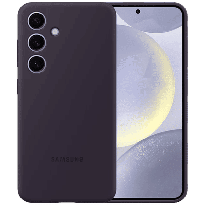 SAMSUNG Silicone Back Case for SAMSUNG Galaxy S24+ (Silky-smooth Touch, Dark Violet)