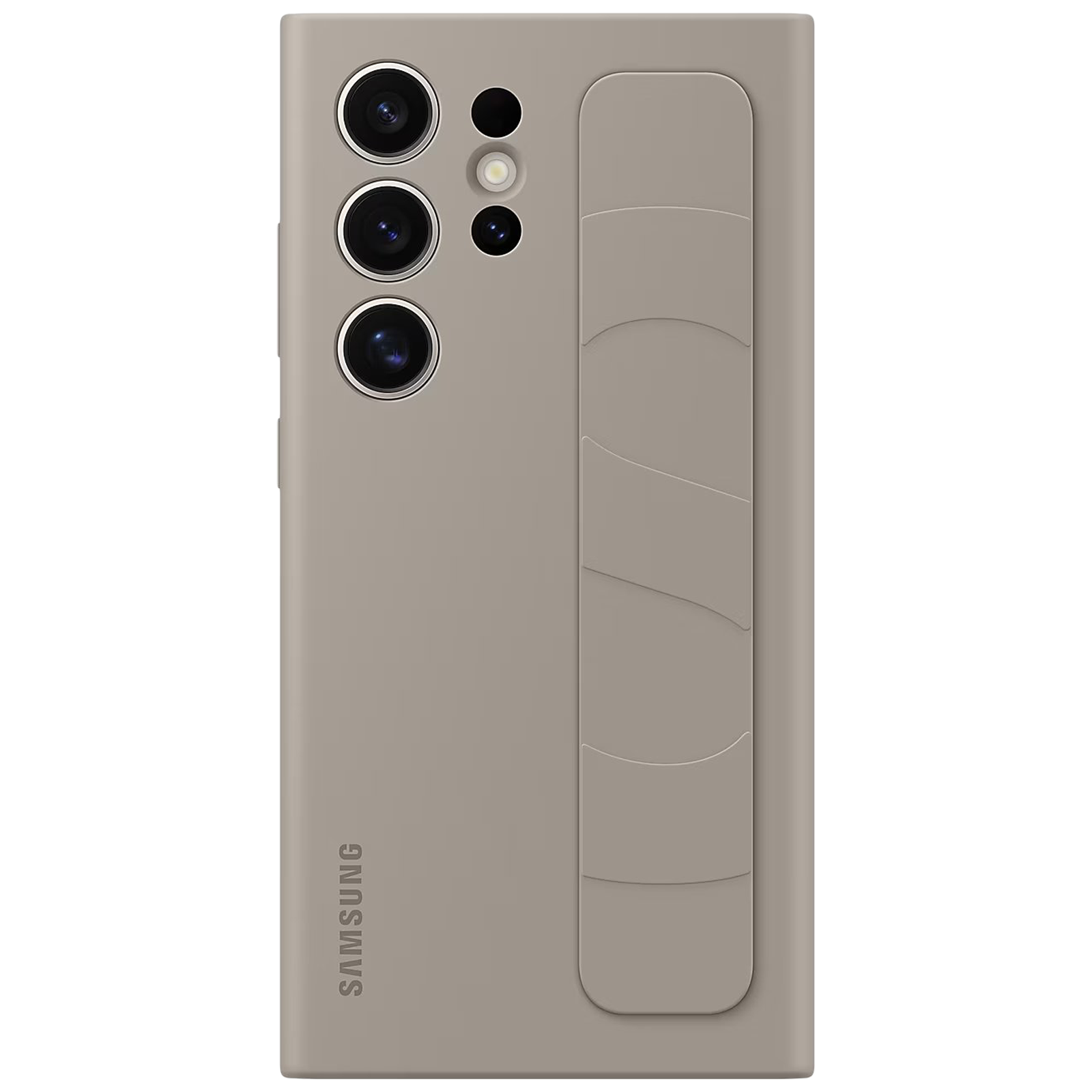 SAMSUNG Standing Grip Silicone Back Case for SAMSUNG Galaxy S24 Ultra (Smooth and Silky Texture, Taupe) SAMSUNG Standing Grip Silicone Back Case for SAMSUNG Galaxy S24 Ultra (Smooth and Silky Texture, Taupe)_2