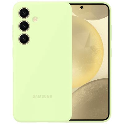 SAMSUNG Silicone Back Case for SAMSUNG Galaxy S24 (Silky-smooth Touch, Lime)