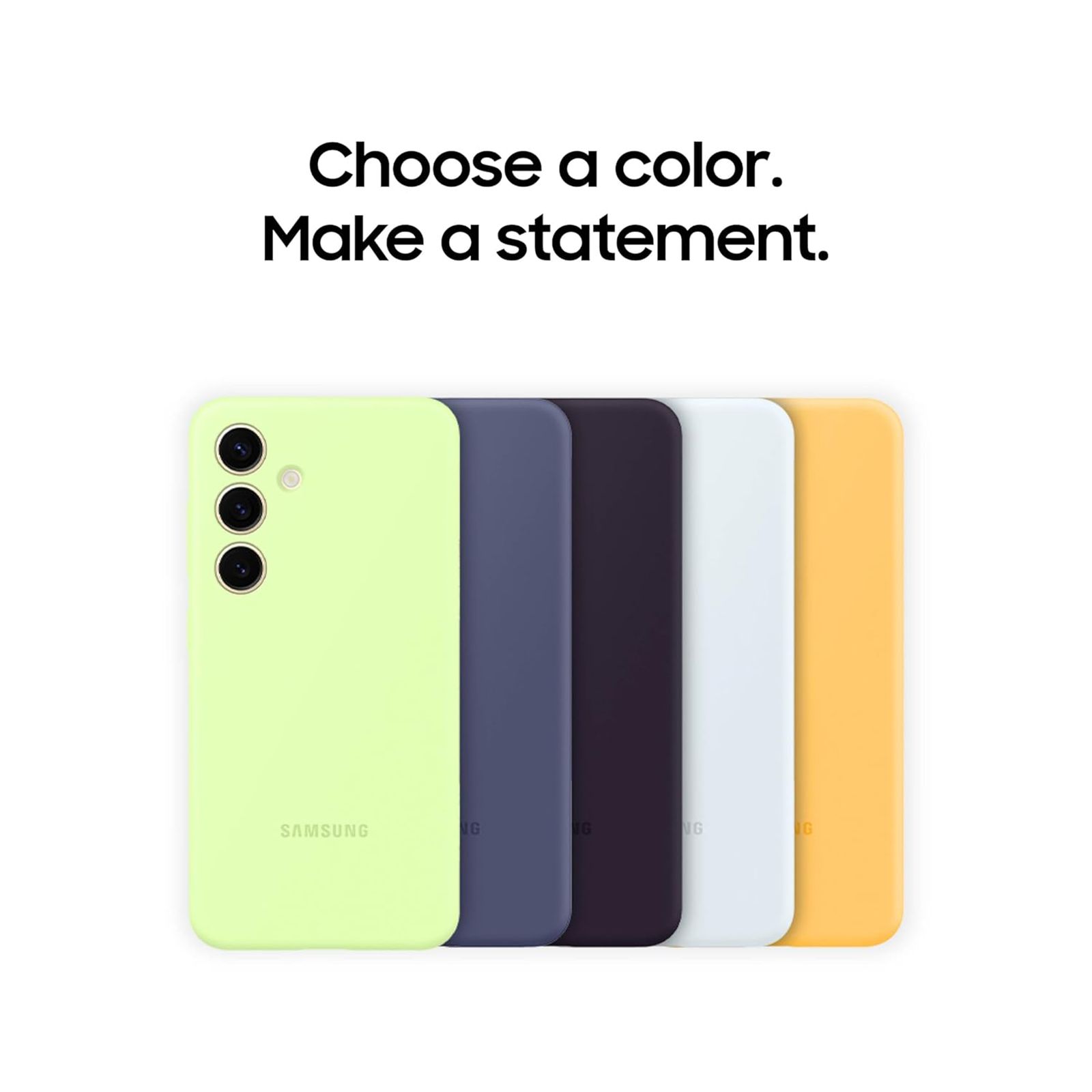 SAMSUNG Silicone Back Case for SAMSUNG Galaxy S24 (Silky-smooth Touch, Lime)_7